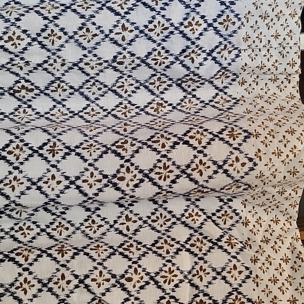 LOFT Linen Blend Geo Circle Skirt S Coastal Preppy Above Knee Pockets - Picture 7 of 11
